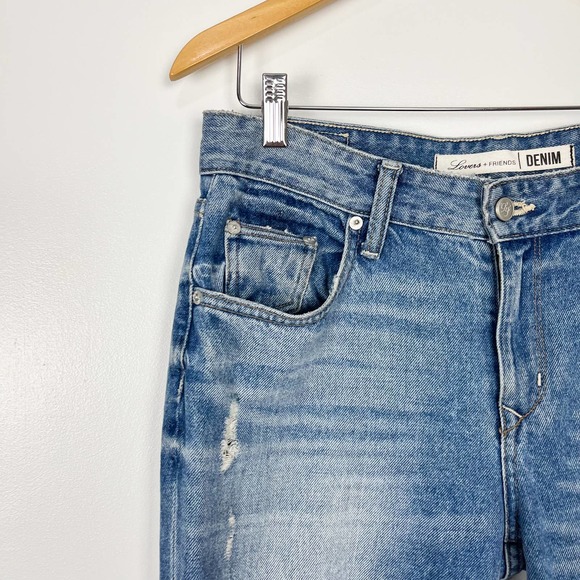 Lovers and Friends Ezra Cropped Slim Boyfriend Jeans Size 28 - Picture 3 of 10